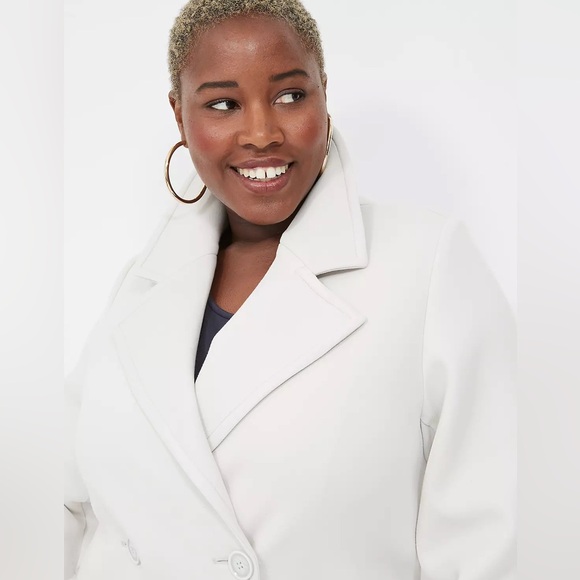 Oversized Double Breasted Scuba Jacket NWT 18 - Picture 4 of 11